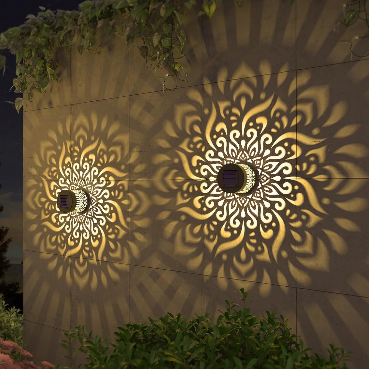 Solar Powered Outdoor Wall Light Motion Sensor Lamp