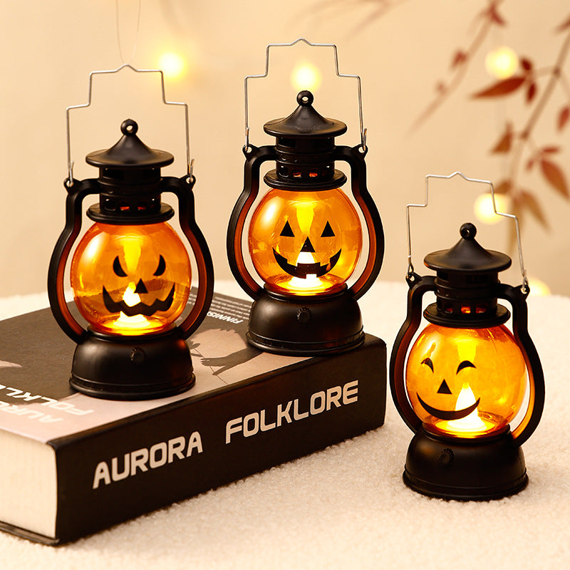 Halloween Retro Small Oil Lamp Pumpkin Lantern Ghost Night
