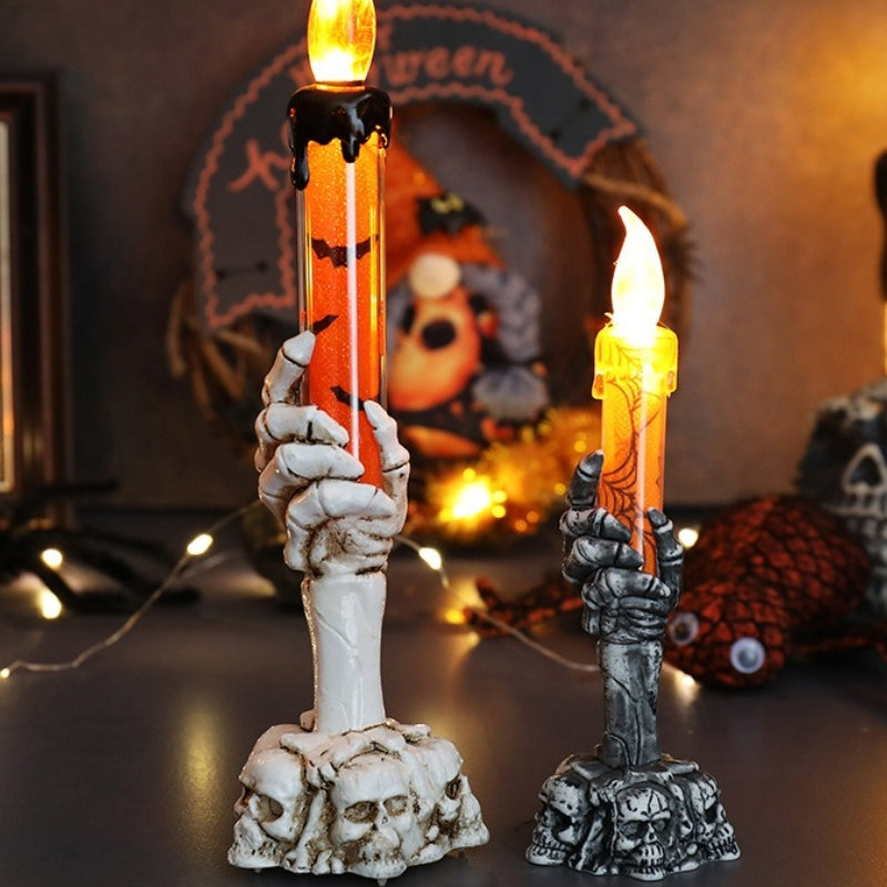 Skull Hand Candle Lamp Light