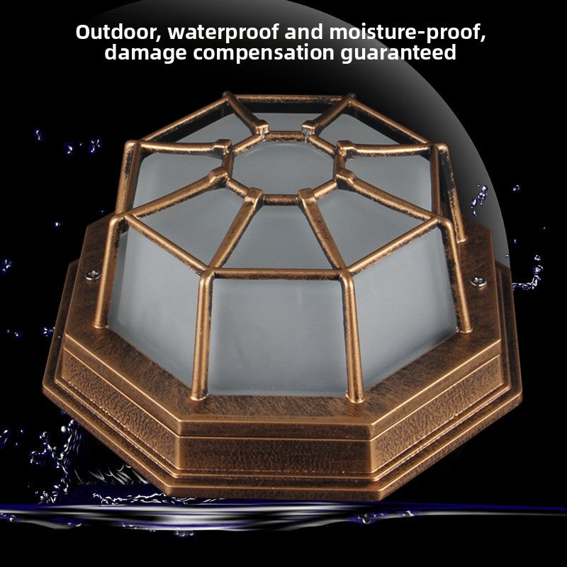 Retro Waterproof LED Ceiling Light Outdoor Indoor Use Lamp