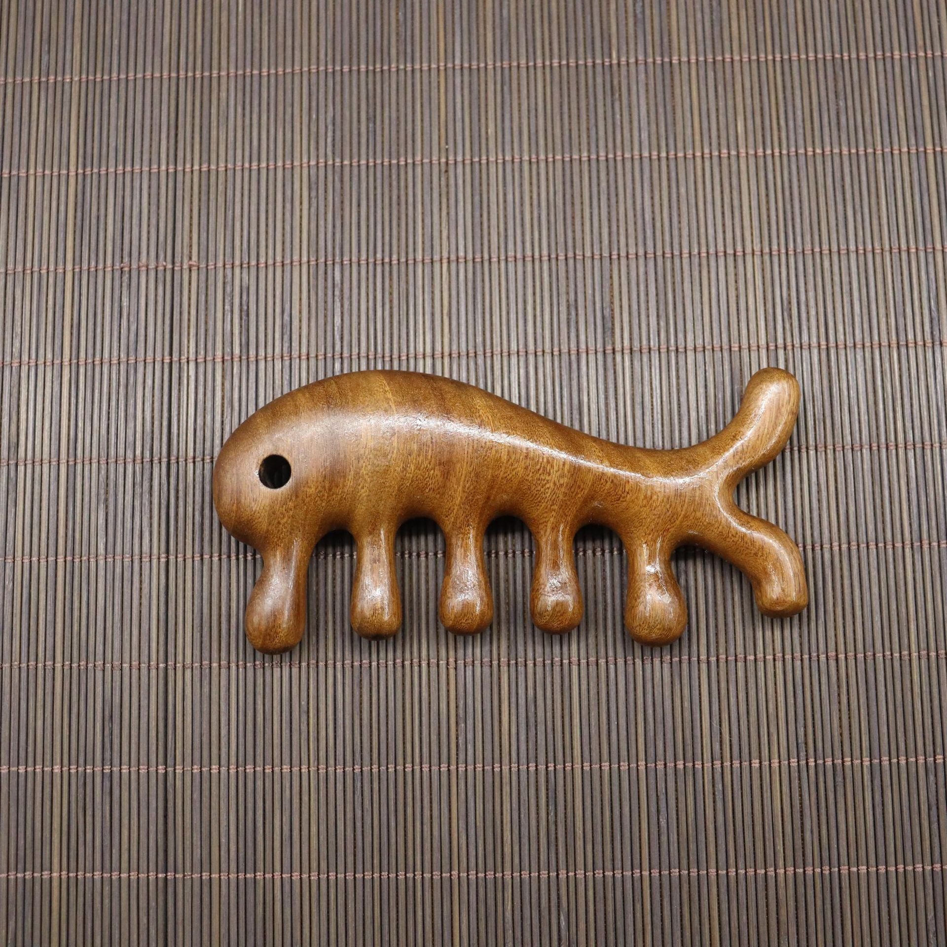 Sandalwood Scalp Massager Wooden Five Tooth Head Comb