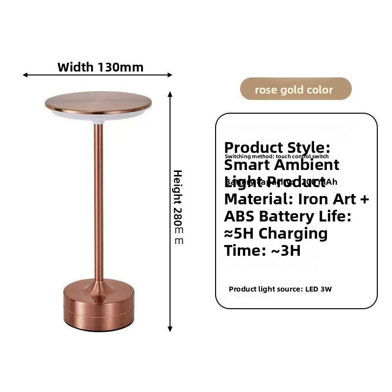 Scandinavian Table Lamp Rechargeable Touch Control USB