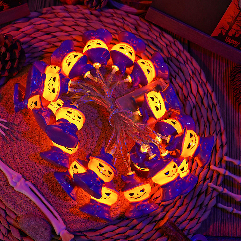 Halloween LED Light String Pumpkin Ghost Outdoor Holiday