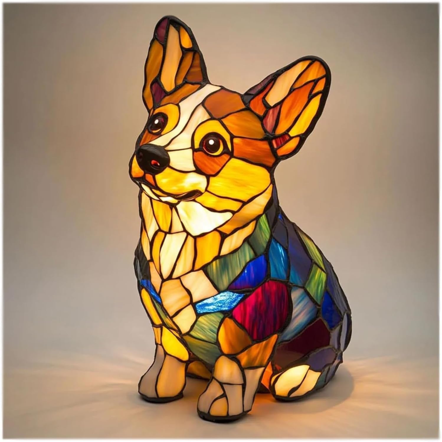 LED Night Light Animal Statue Ambient Bedside Lamp Home Decor