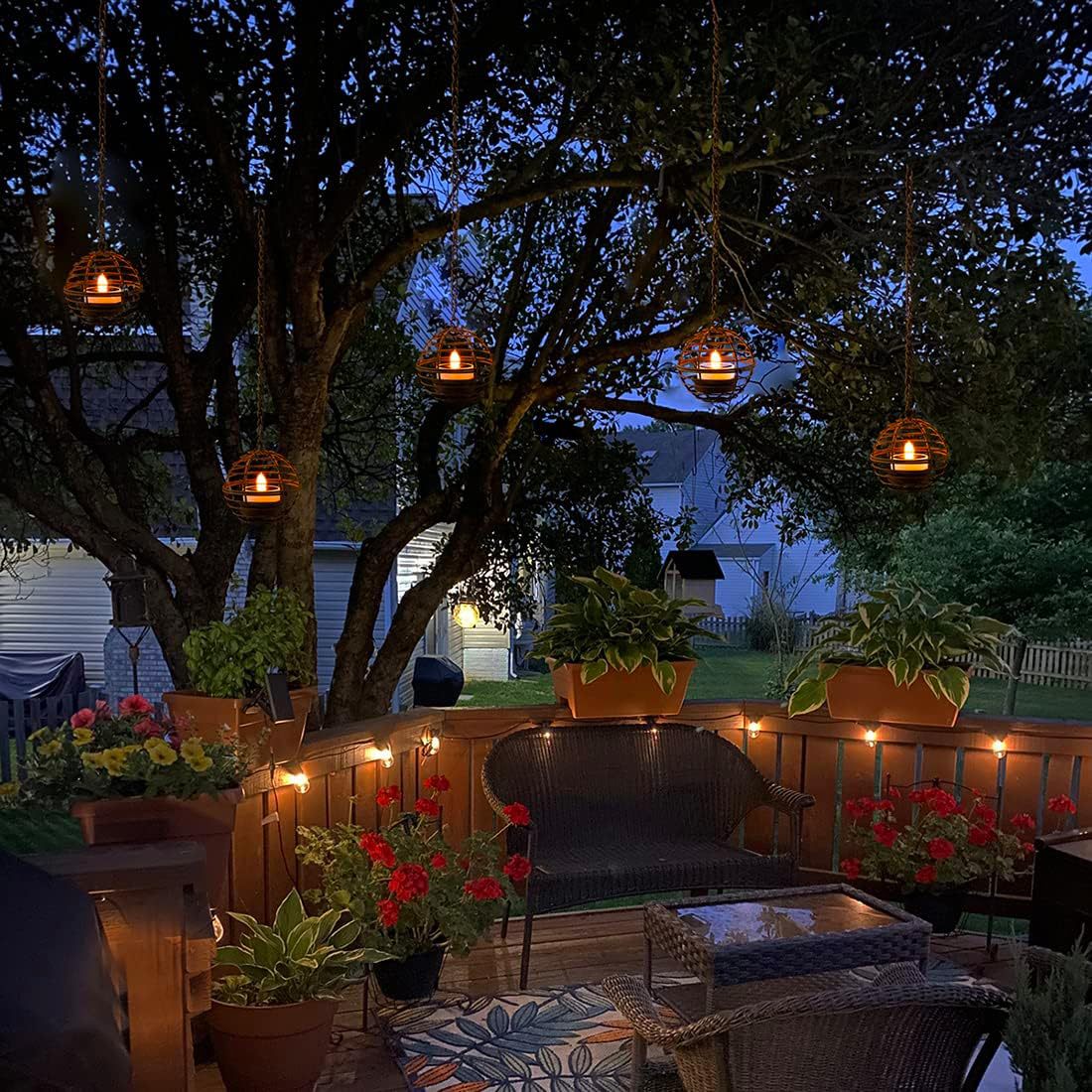 Solar Ball Candle Lantern Outdoor Decorative Light Lamp