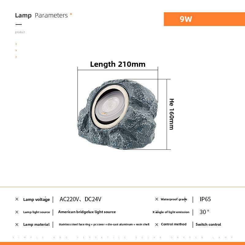 Waterproof Imitation Stone LED Flood Light Outdoor Garden
