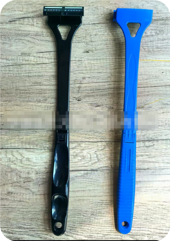 Mens Back Shaver Foldable Long Handle Body Groomer Three Head Blade