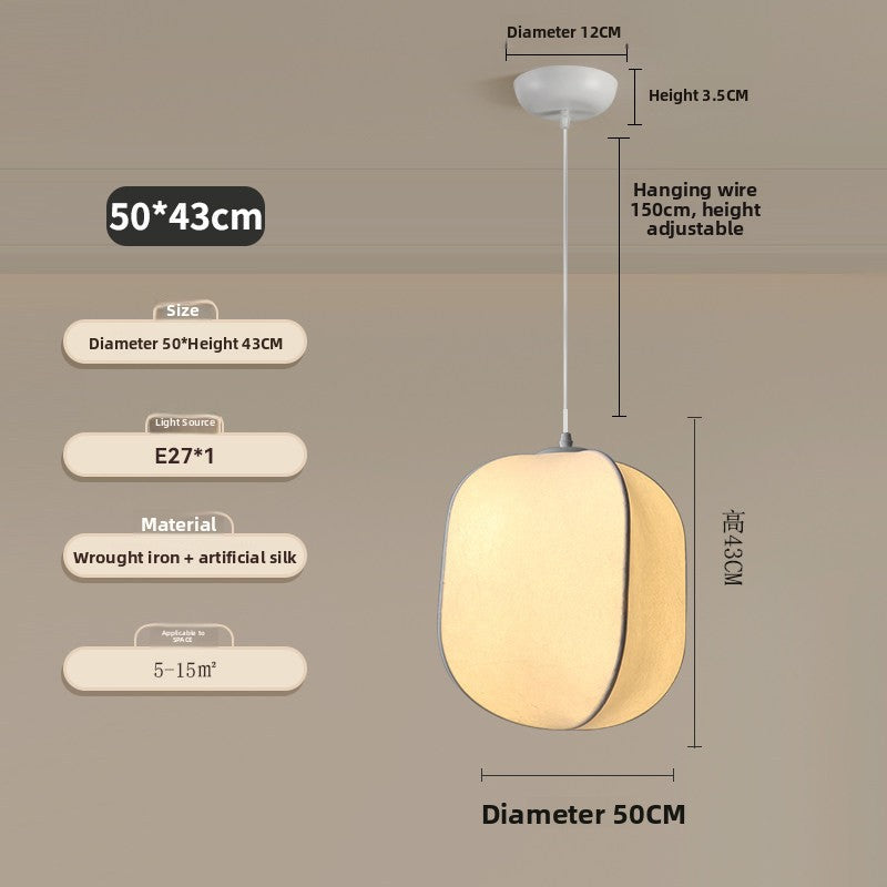 Song Style Silk Pendant Light Lamp