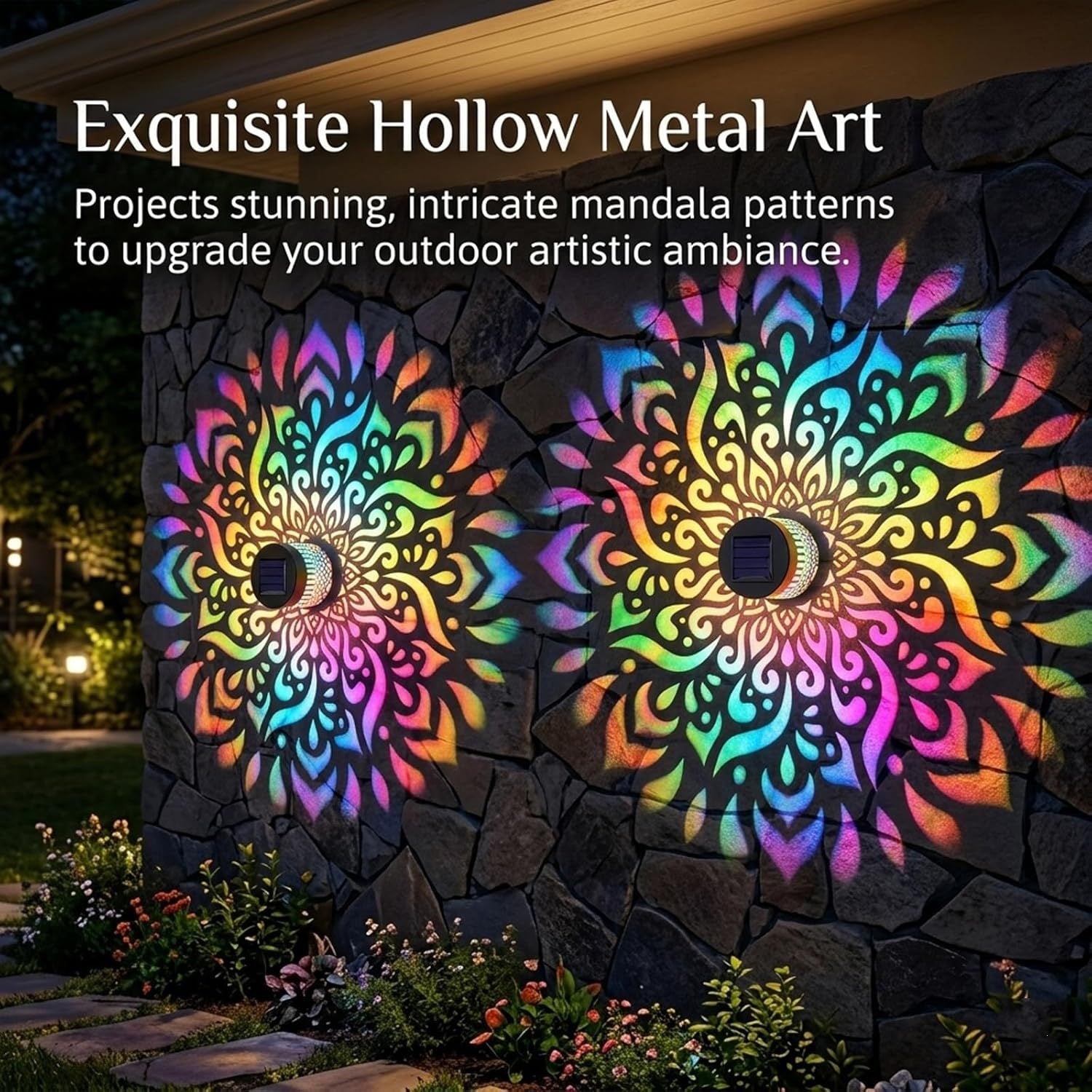 Solar Powered Outdoor Wall Light Motion Sensor Lamp