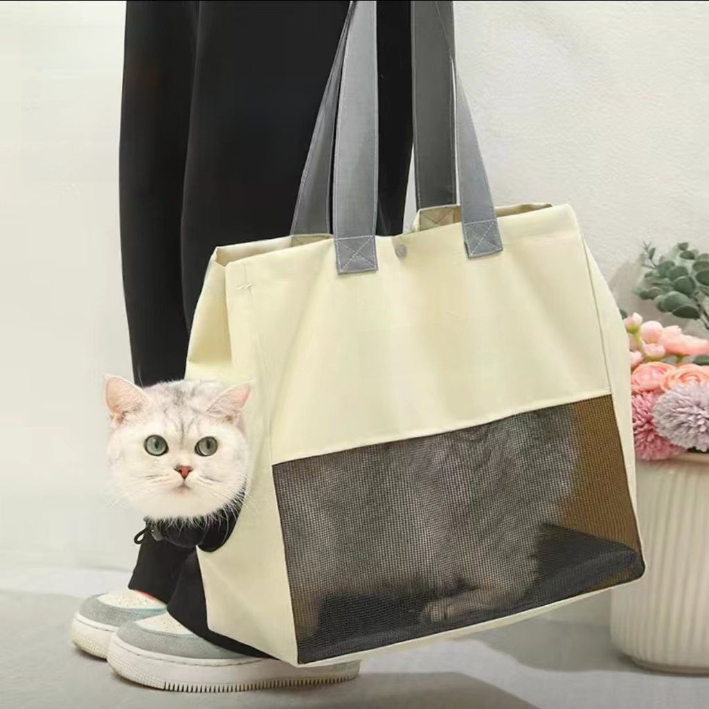 Portable Cat Carrier Bag Breathable Travel Tote for Pets