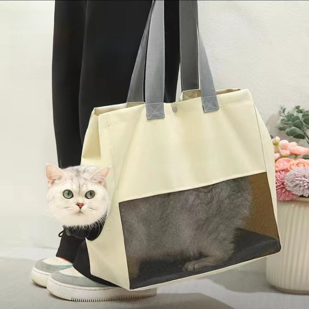 Portable Cat Carrier Bag Breathable Travel Tote for Pets