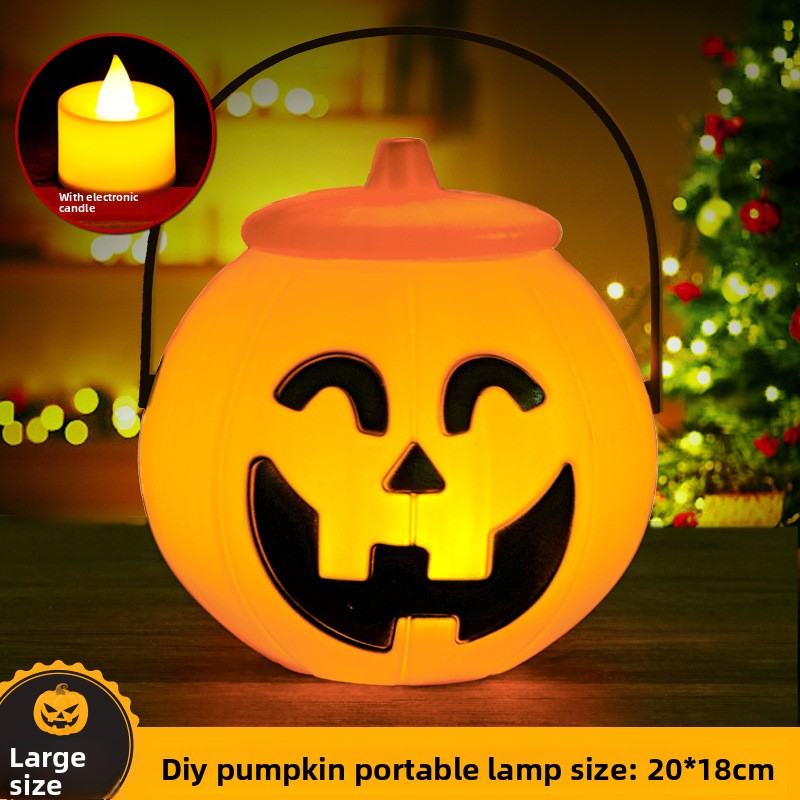 Halloween Retro Small Oil Lamp Pumpkin Lantern Ghost Night