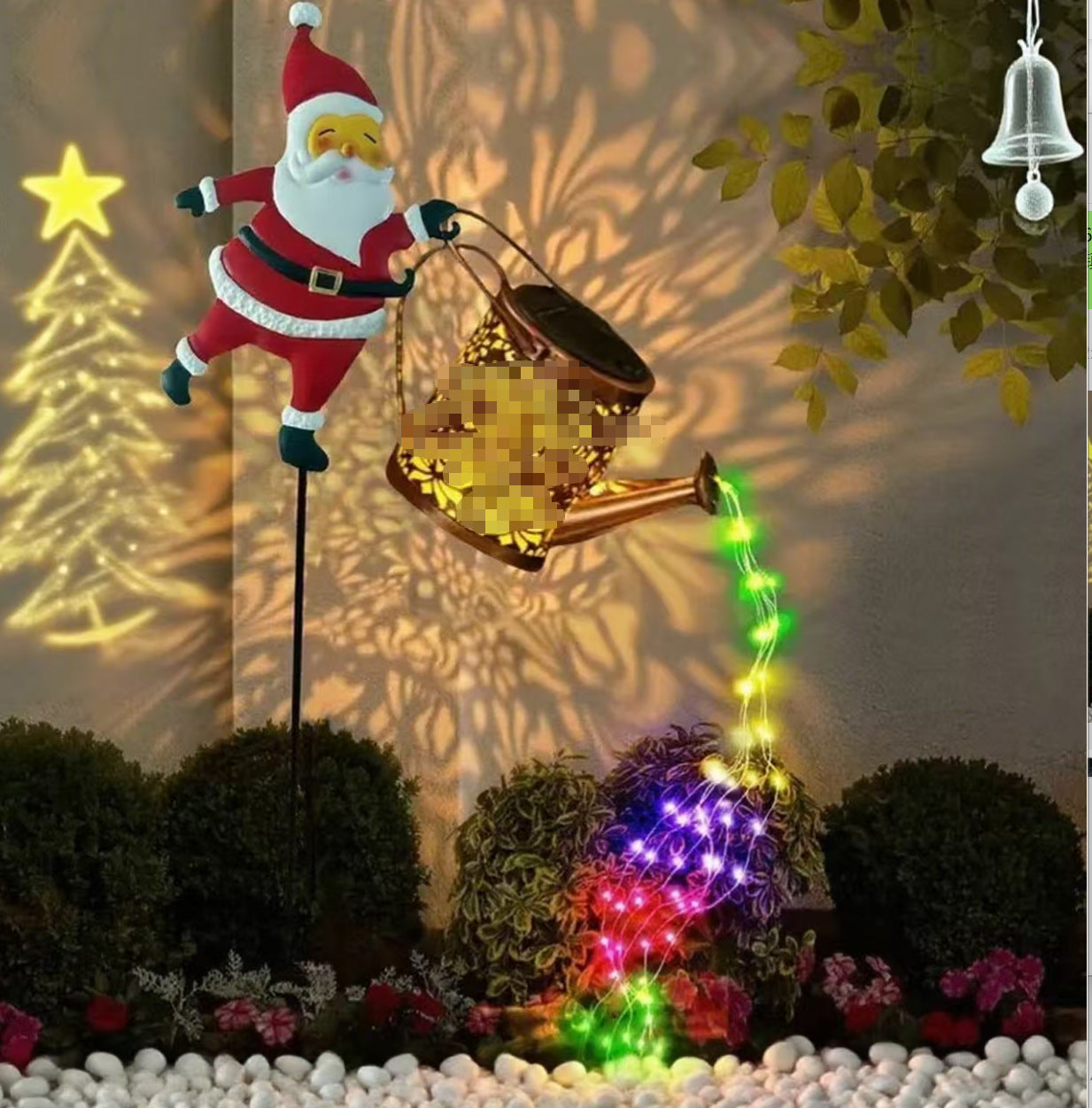 Solar Iron Teapot Outdoor Garden Decorative Light Metal