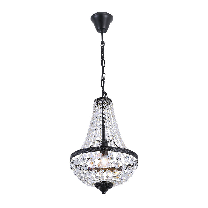 Crystal Island Chandelier Neoclassical Hanging Lamp Light