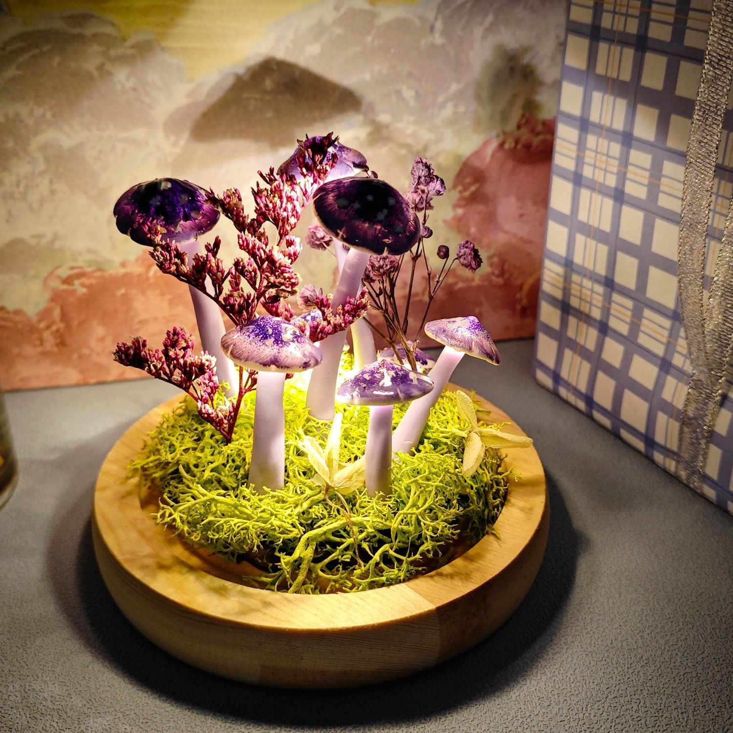 DIY Luminous Mushroom Lamp USB Battery Power Rechargeable