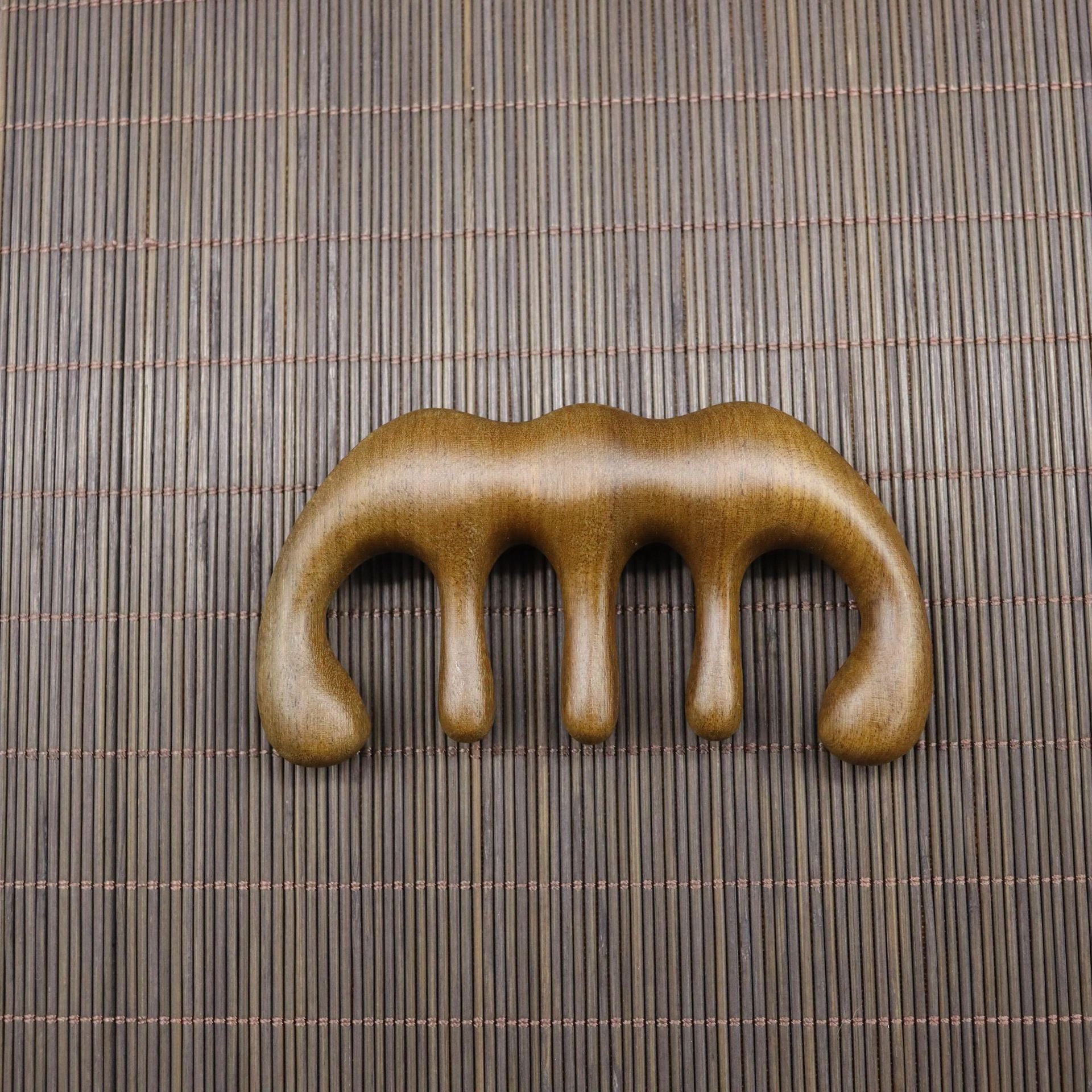 Sandalwood Scalp Massager Wooden Five Tooth Head Comb