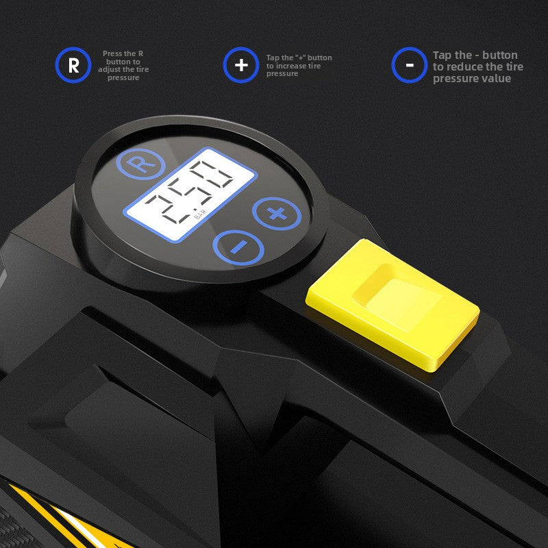 Portable Car Tyre Inflator Digital Air Pump with Pressure Display