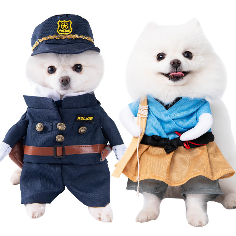 Funny Pet Halloween Costume for Dogs and Cats Adjustable Outfit for Small and Medium Pets
