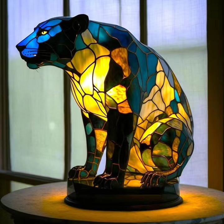 LED Night Light Animal Statue Ambient Bedside Lamp Home Decor
