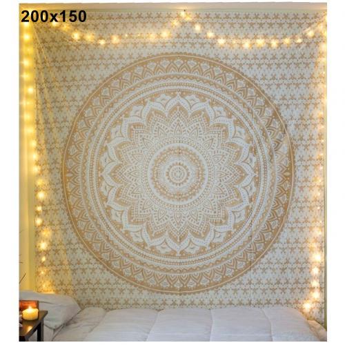 Bohemian Mandala Wall Tapestry Cotton Throw and Yoga Cover