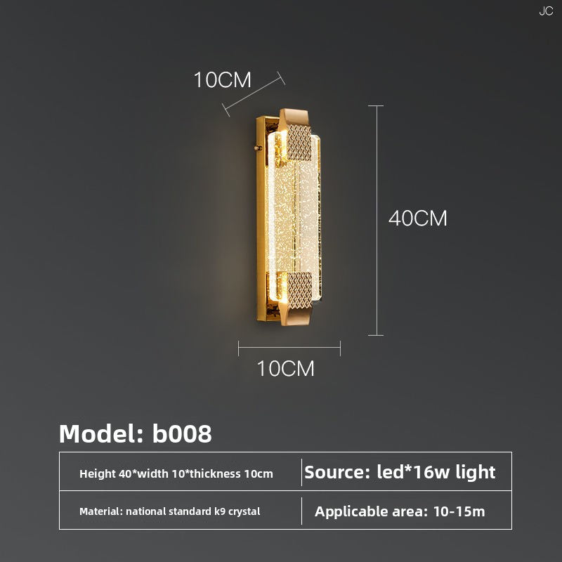 Waterproof Crystal LED Wall Light Indoor Outdoor Use Lamp