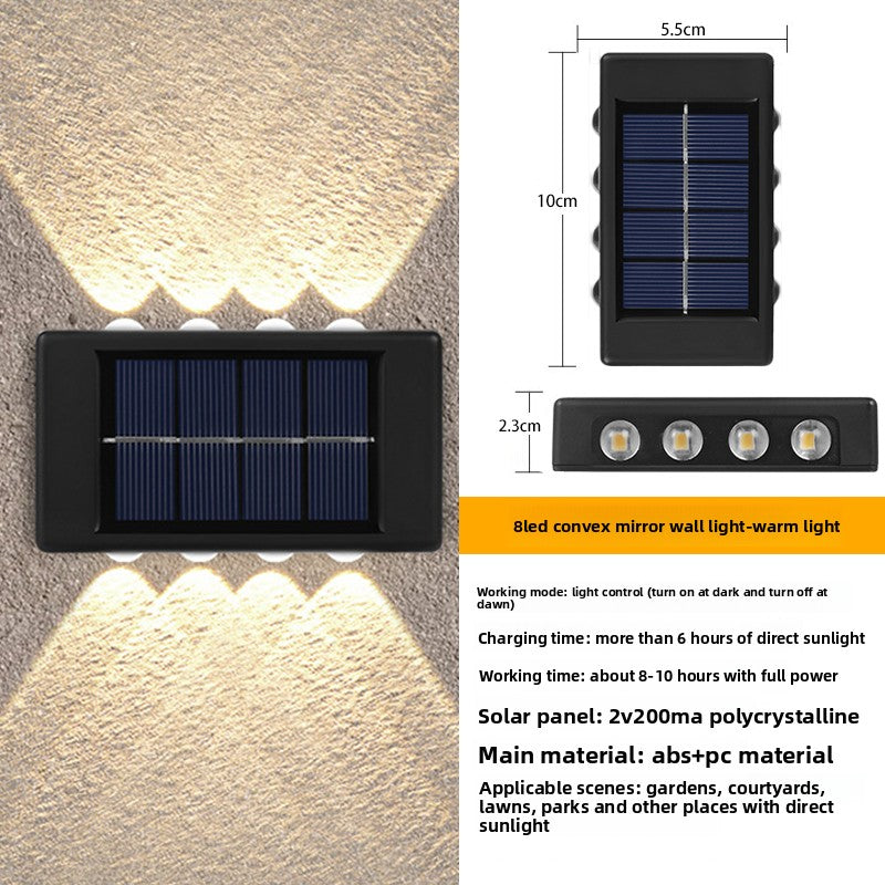 Solar Powered Outdoor Wall Light LED Illumination Lighting