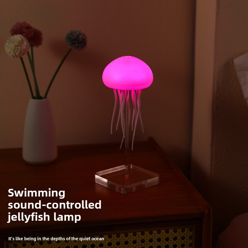 Full-Color Gradient Sound-Controlled Jellyfish Lamp Light