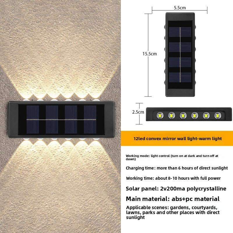 Solar Powered Outdoor Wall Light LED Illumination Lighting