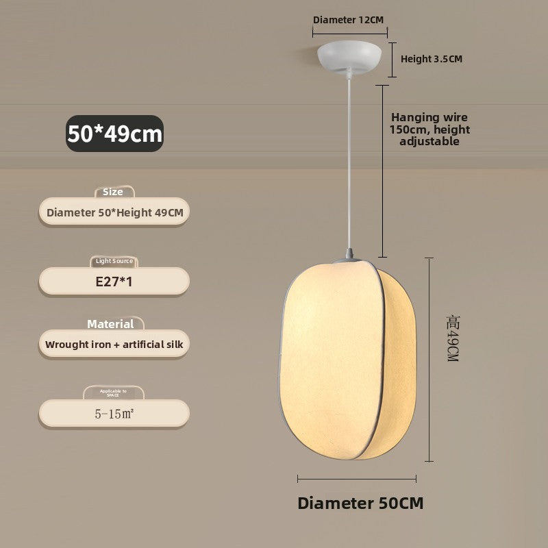 Song Style Silk Pendant Light Lamp