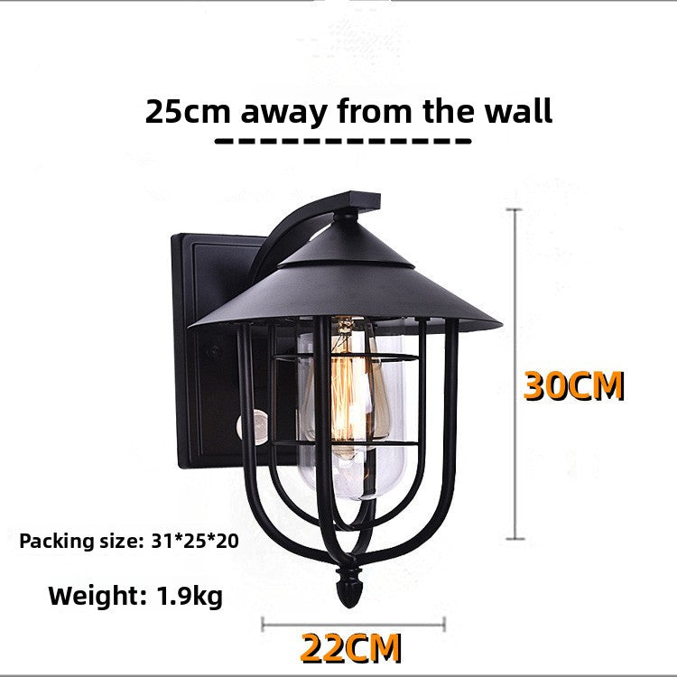 Nordic Outdoor Human Sensor Wall Light Waterproof Retro LED