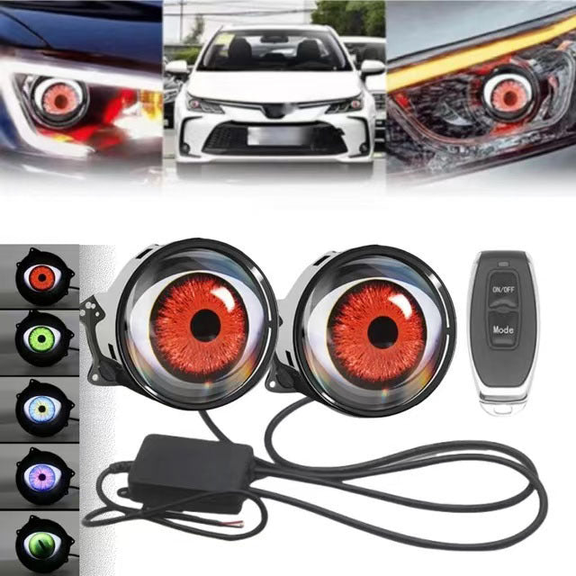 Devil Eye LED Dynamic Car Headlight Ambient Lamp Lighting