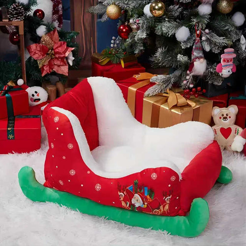 Christmas Pet Bed Soft Warm Cat and Dog Nest Holiday Pet House for Winter
