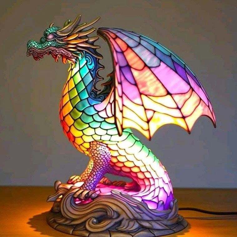 LED Night Light Animal Statue Ambient Bedside Lamp Home Decor