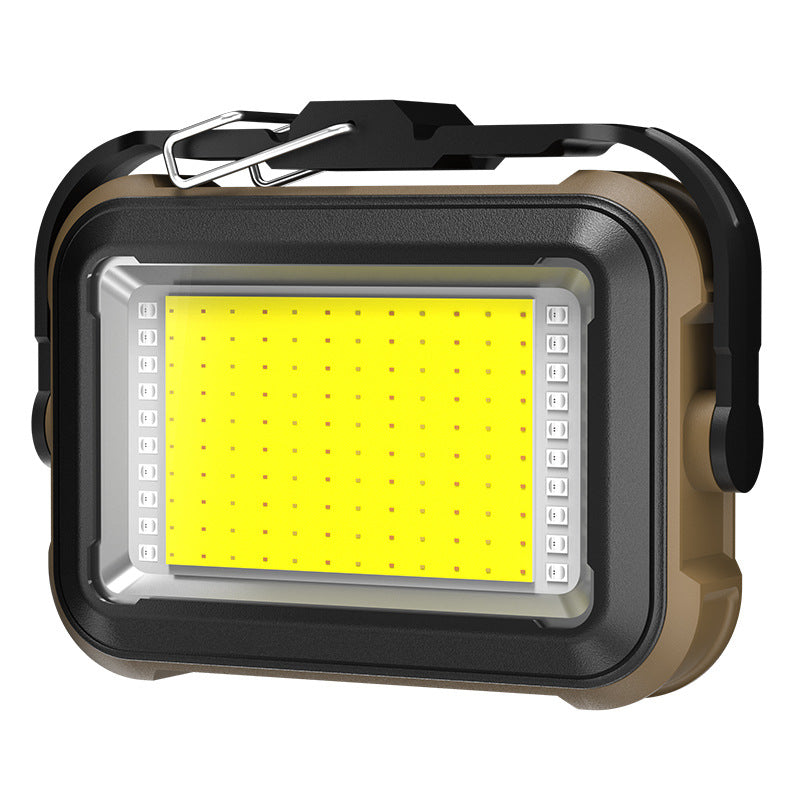 Solar Work Light LED Rechargeable Camping Lamp with Magnetic Hook for Garage Tent and Power Cuts