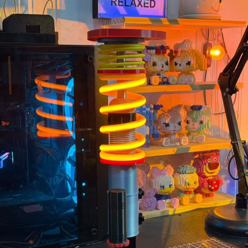 Industrial Table Lamp Car Shock Absorber Design Bedside Desk Light for Office and Man Cave