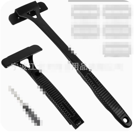 Mens Back Shaver Foldable Long Handle Body Groomer Three Head Blade
