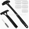 Mens Back Shaver Foldable Long Handle Body Groomer Three Head Blade