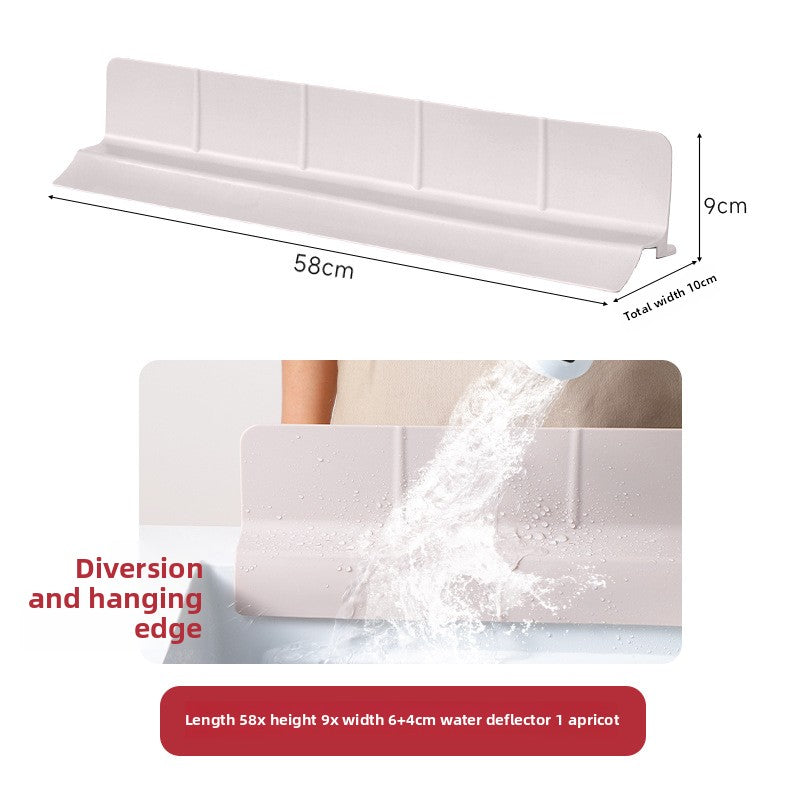 Silicone Sink Splash Guard Suction Cup Water Barrier for Bathroom
